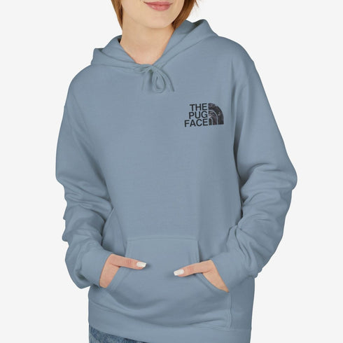 Black Pug Hoodie for Women - Funny Black Pug Hoodie