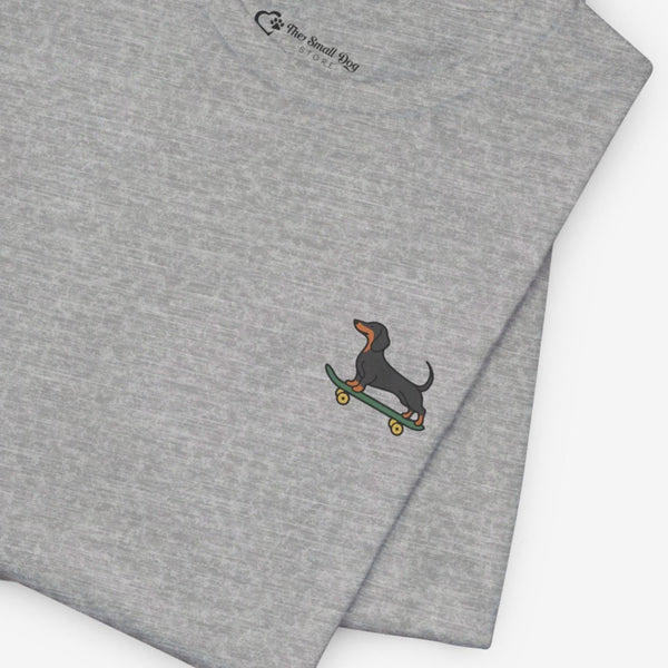 Dachshund Skateboard Tee - Wiener Dog T- Shirt for Women