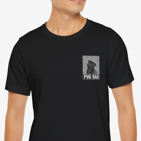 Pug Dad Shirt - Black Pug T- Shirt for Men