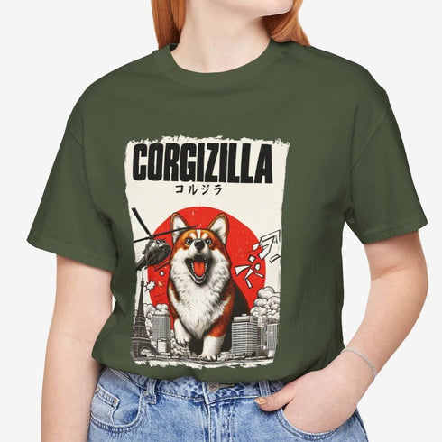 Corgi T-Shirt - Corgizilla Funny Corgi Shirt for Women