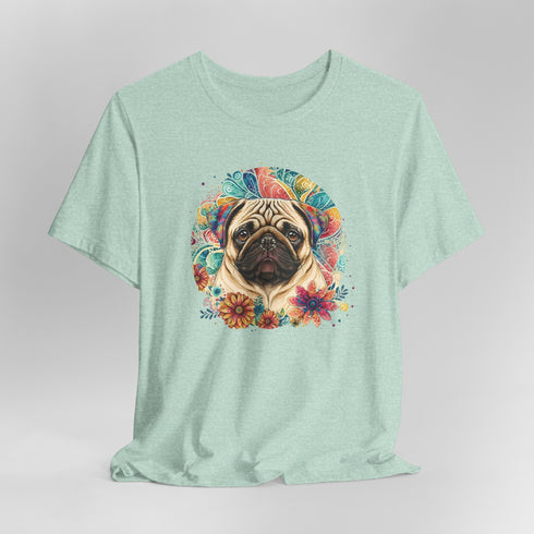 Pug Lover T-Shirt - Pug Mandala Shirt for Women