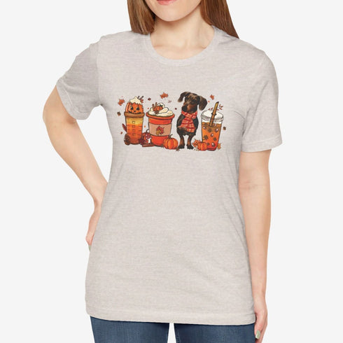 Dachshund T- Shirt for Women - Dachshund Autumn Shirt
