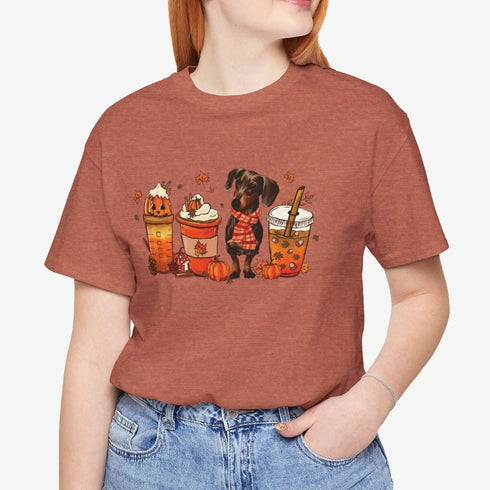 Dachshund T- Shirt for Women - Dachshund Autumn Shirt