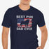 Pug Dad T- Shirt - Pug Shirt for Men - American Flag Pug Tee