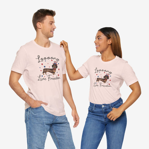 Dachshund Long Live Freedom T-Shirt - Funny 4th of July Shirt