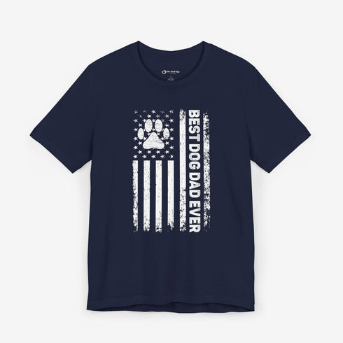 American Flag Dog Dad Tee - Dog Dad Gift