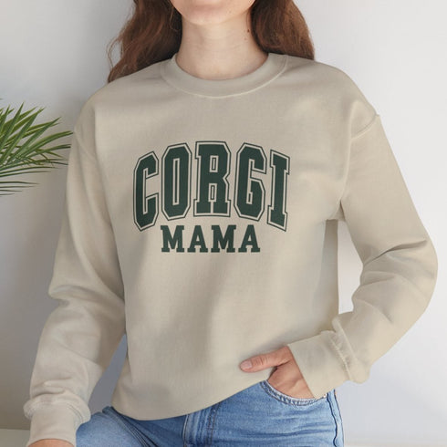 Corgi Sweatshirt for Women - Corgi Mom Crew Sweatshirt