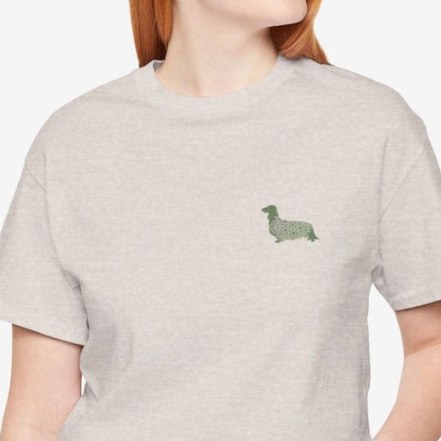 Longhaired Dachshund Mandala Tee - Dachshund Shirt for Women