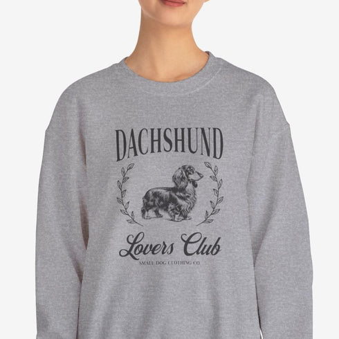 Longhaired Dachshund Sweatshirt for Women - Dachshund Crew Sweatshirt