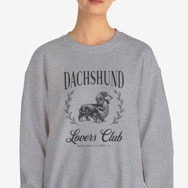 Longhaired Dachshund Sweatshirt for Women - Dachshund Crew Sweatshirt