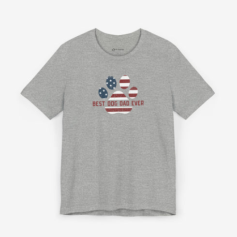 American Flag Dog Dad T Shirt - Dog Dad Gift