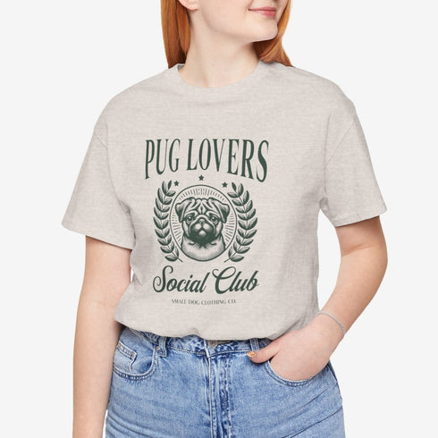 Pug T-Shirt - Pug Lovers Club - Pug Shirt for Women