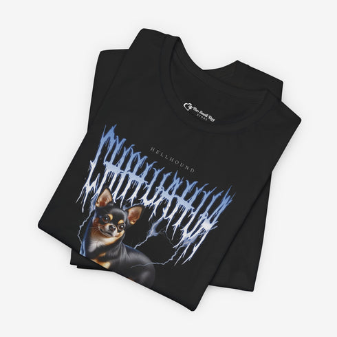 Chihuahua Metal T- Shirt - Funny Black Chihuahua Shirt for Men