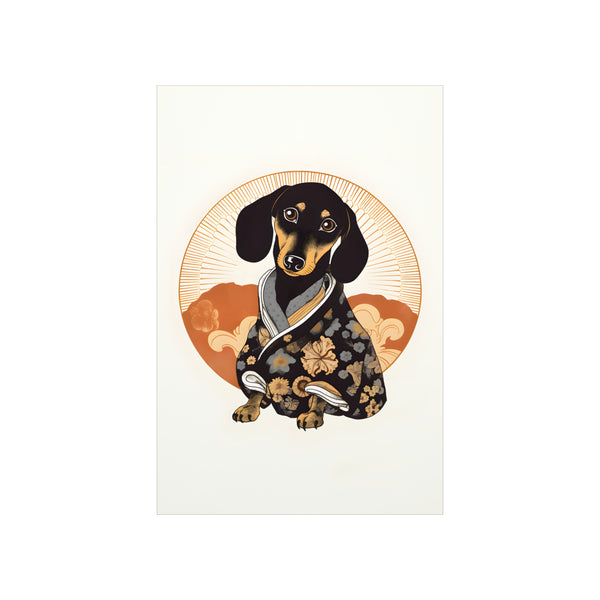 Dachshund Wall Art Print - Japanese Style Dachshund Portrait (No frame)