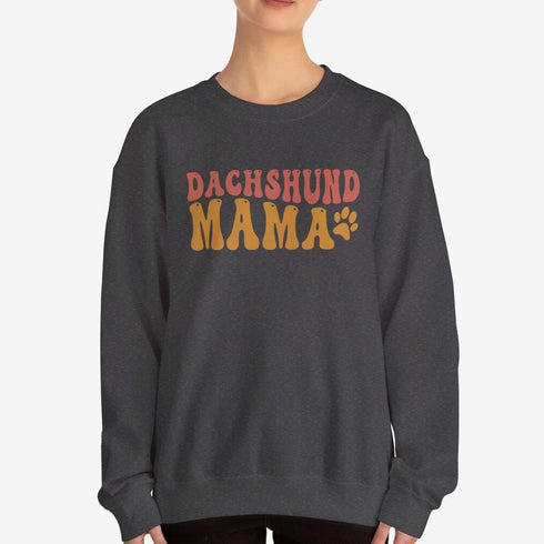 Dachshund Sweatshirt for Women - Dachshund Mom Crew Sweatshirt