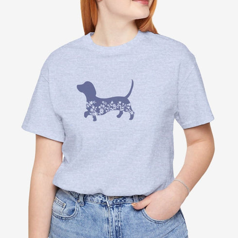 Dachshund Shirt for Women - Floral Dachshund Tee