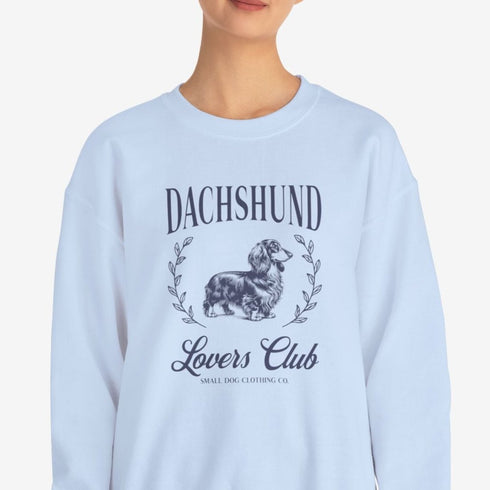 Longhaired Dachshund Sweatshirt for Women - Dachshund Crew Sweatshirt