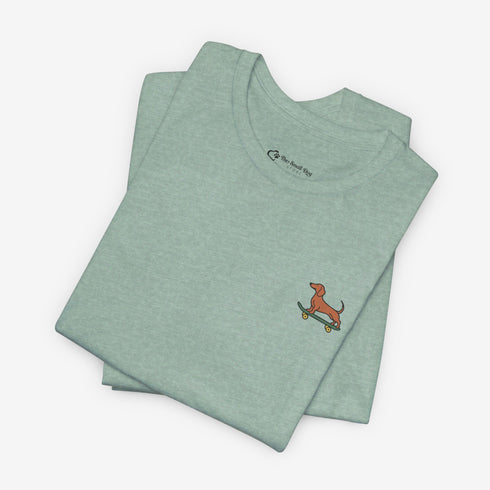 Dachshund Skateboard Tee - Dachshund T- Shirt for Women