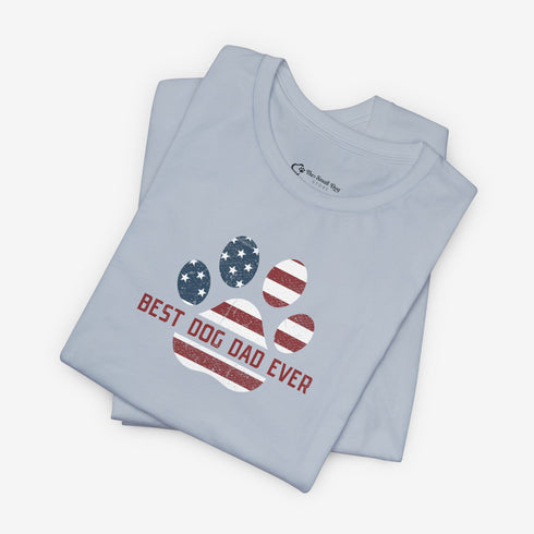 American Flag Dog Dad T Shirt - Dog Dad Gift