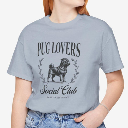 Black Pug Shirt for Women - Pug Lovers Club Tee