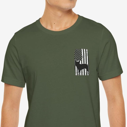 Frenchie American Flag T-Shirt - French Bulldog Shirt for Men