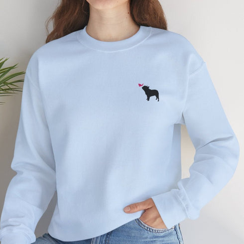 French Bulldog Sweatshirt for Women - Cute Frenchie Crew Sweatshirt