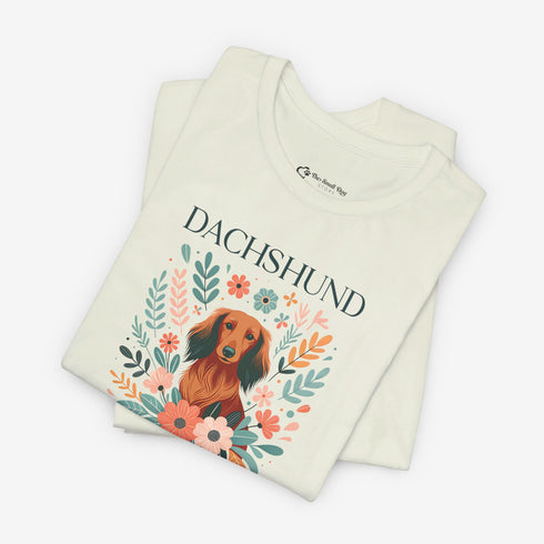 Dachshund T- Shirt for Women - Longhaired Dachshund Mom Shirt