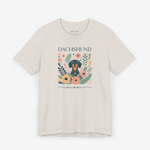 Dachshund T- Shirt for Women - Dachshund Mom Shirt Floral