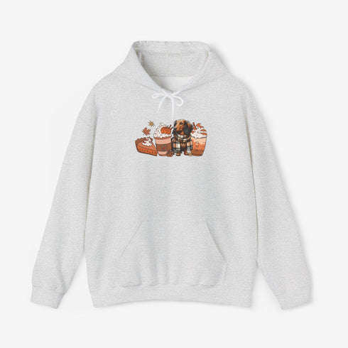 Longhaired Dachshund Autumn Hoodie for Women - Wiener Dog Fall Hoodie