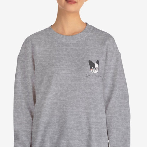 French Bulldog Sweatshirt for Women - Cute Frenchie Sweatshirt