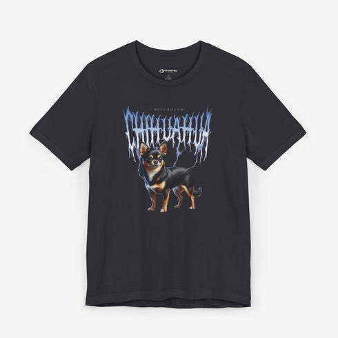 Chihuahua Metal T- Shirt for Women - Funny Black Chihuahua Tee for Women