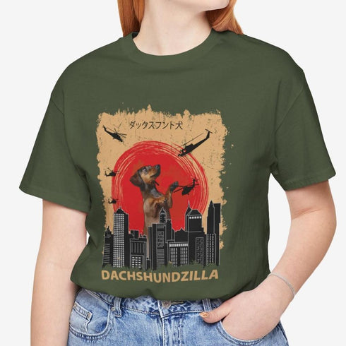 Dachshund Funny Dachshundzilla T-Shirt - Dachshund Shirt