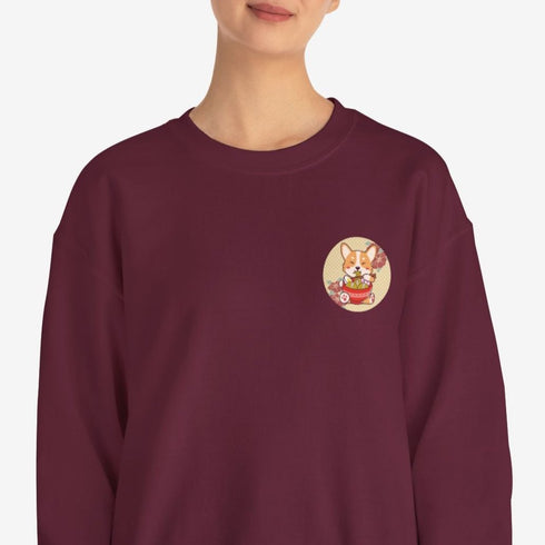 Corgi Sweatshirt for Women - Cute Kawaii Corgi Crew Sweatshirt