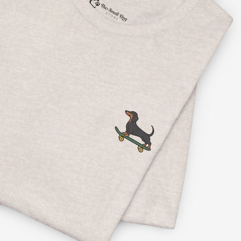 Dachshund Skateboard Tee - Wiener Dog T- Shirt for Women
