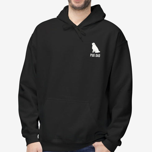 Pug Dad Hoodie for Men - Pug Dad Gift