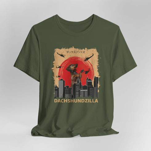 Dachshund Funny Dachshundzilla T-Shirt - Dachshund Shirt for Men