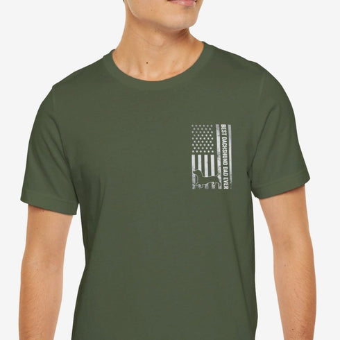 Dachshund Dad T- Shirt for Men - Best Dachshund Dad Tee for Men