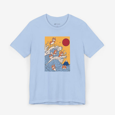 Funny Corgi Shirt for Women - Japanese Art Corgi Lover Tee