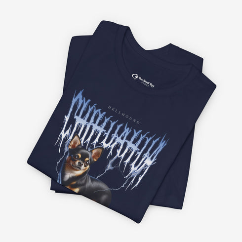 Chihuahua Metal T- Shirt - Funny Black Chihuahua Shirt for Men