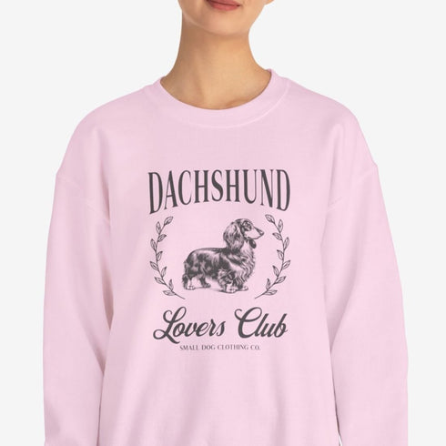 Longhaired Dachshund Sweatshirt for Women - Dachshund Crew Sweatshirt