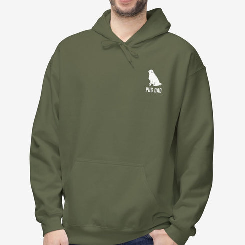 Pug Dad Hoodie for Men - Pug Dad Gift