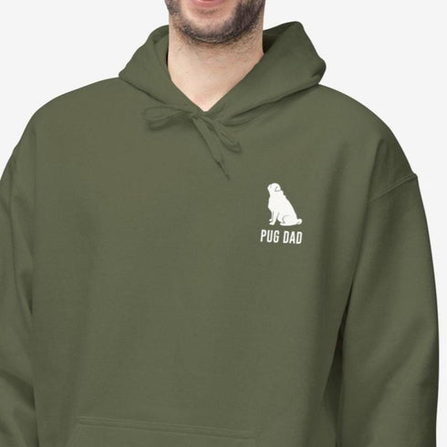 Pug Dad Hoodie for Men - Pug Dad Gift