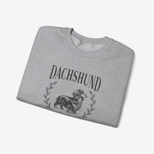 Longhaired Dachshund Sweatshirt for Women - Dachshund Crew Sweatshirt