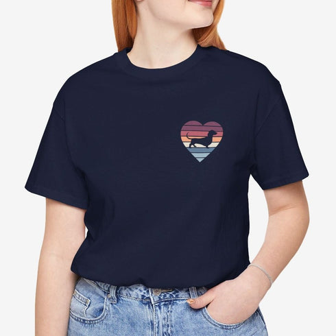Dachshund Retro Shirt for Women - Dachshund Love Tee