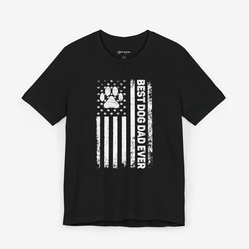 American Flag Dog Dad Tee - Dog Dad Gift