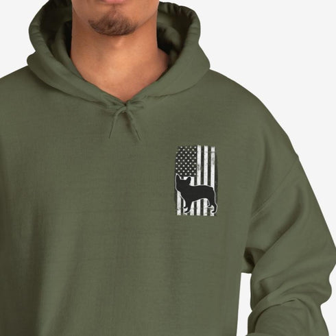 Frenchie Hoodie for Men - American Flag French Bulldog Hoodie