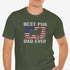 Pug Dad T- Shirt - Pug Shirt for Men - American Flag Pug Tee