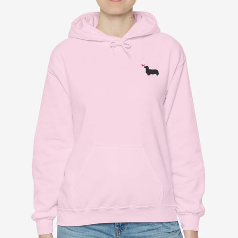 Longhaired Dachshund Hoodie for Women - Cute Dachshund Hoodie Sweatshirt