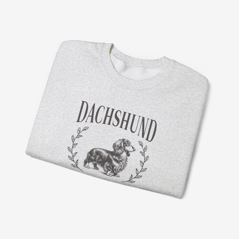 Longhaired Dachshund Sweatshirt for Women - Dachshund Crew Sweatshirt