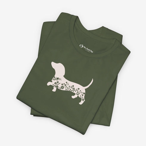 Dachshund Shirt for Women - Floral Dachshund Tee